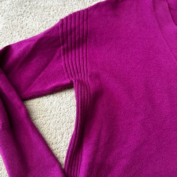 Cyrus Purple Cardigan Sweater with V-Neck Design - Picture 3 of 3